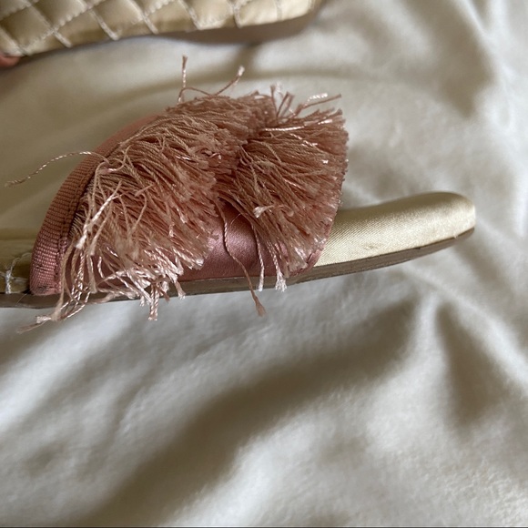 Birdies Sparrow Blush Pink Fringe Slip On Sandals 6.5 - Picture 8 of 11